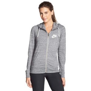 grey nike zip up hoodie
